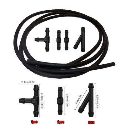 5pcs/Set 2m Car Windshield Washer Hose Automotive Car Wiper Blade Pipe Windshield Jet Spray Washer Nozzles Water Hose Fluid Tube