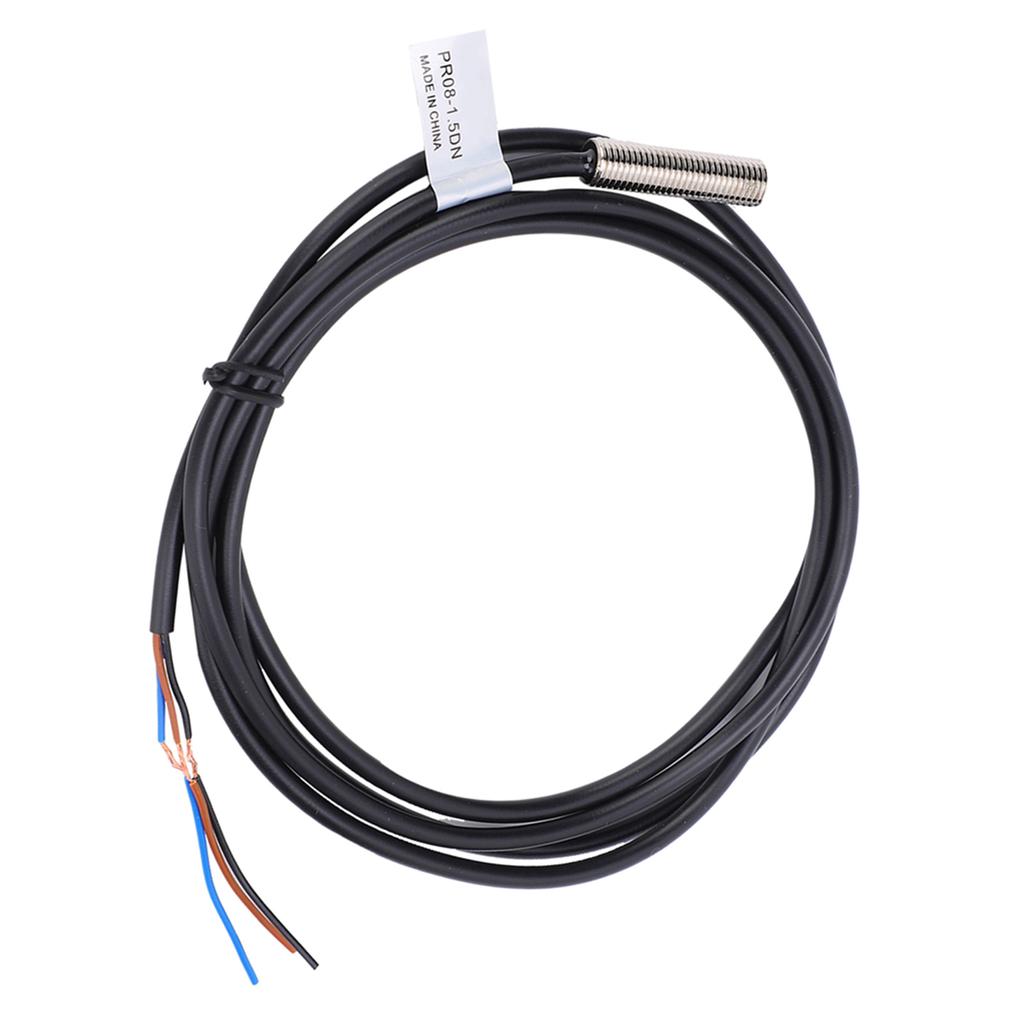 BERM Proximity Switch Waterproof 3‑Wire NPN NO Sensor PR08‑1.5DN DC12‑24V 50/60Hz