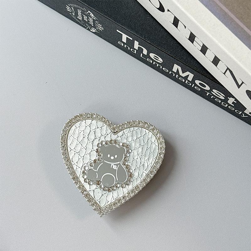Korean-Style Heart-Shaped Magnetic Phone Holder Stand for Women
