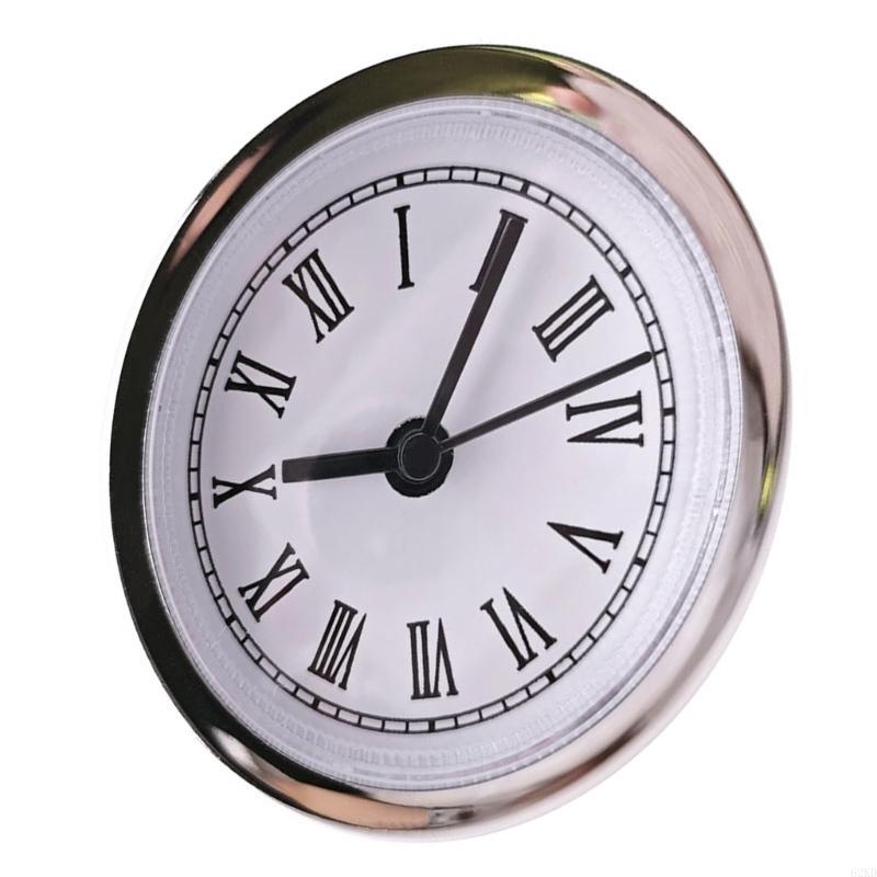 62KD Home Decors Round Quartzs Clock Insert 60mm Roman Numerals for Artistic Creation