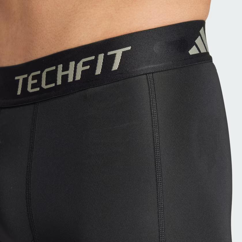 Adidas Techfit Slim Fit Elastic Waist Sports Shorts Men Bottoms Black IN5591