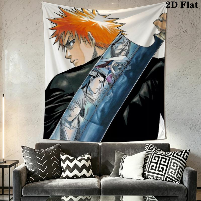 Bleach Wall Tapestry Aesthetic Wall Hanging Printed Fabric Blanket Decorative Tapestries for Bedroom Living Room Home Decor