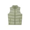 Li Ning Wade Series Solid Color Pattern Printed Zipper Pocket Down Vest Men Vest Grass-Green AMRS069-2