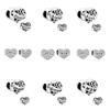 European Silver Heart Shape I Love You Mom Family Fit Original Fashion Diy Bead Charm Bracelet Necklace Trinket Women Jewelry