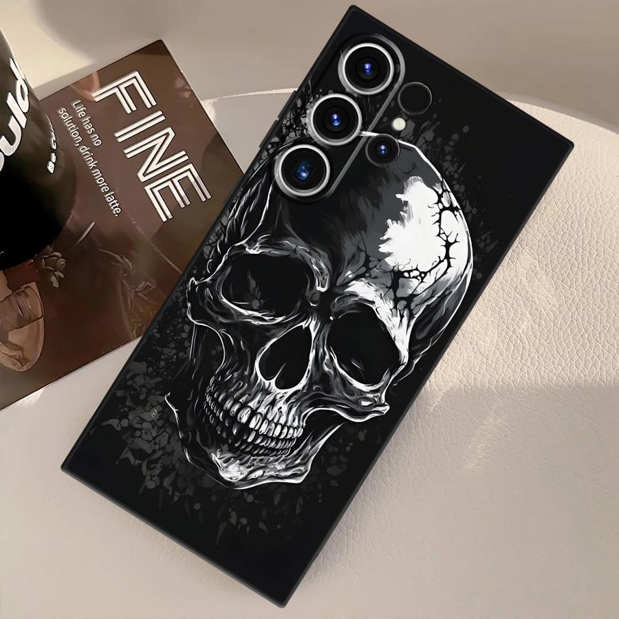 Black Soft Phone Cover Case for Samsung Galaxy S23 FE S25+ S24 Plus S23+ S25 Ultra S24+ Note 20 10 S20 S22 S21 Minimally