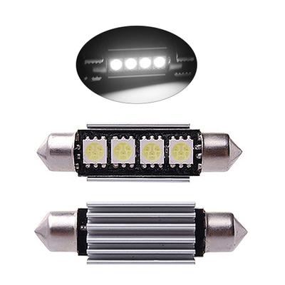 1Pair 41mm 42mm 5050 4SMD LED Festoon Lights Error Free Car Interior Dome Lights