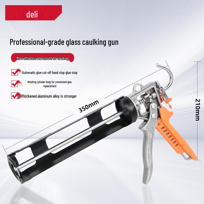 Deli Anti-Drip Labor-Saving Caulk Gun