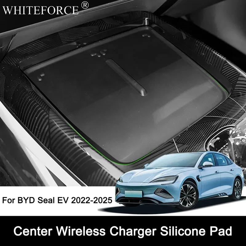 For Byd Seal EV -2025 Silicone Anti-skid Pad Wireless Charging Non-Slip Mat Dust-Proof Charger Protect Cover Mat Accessories