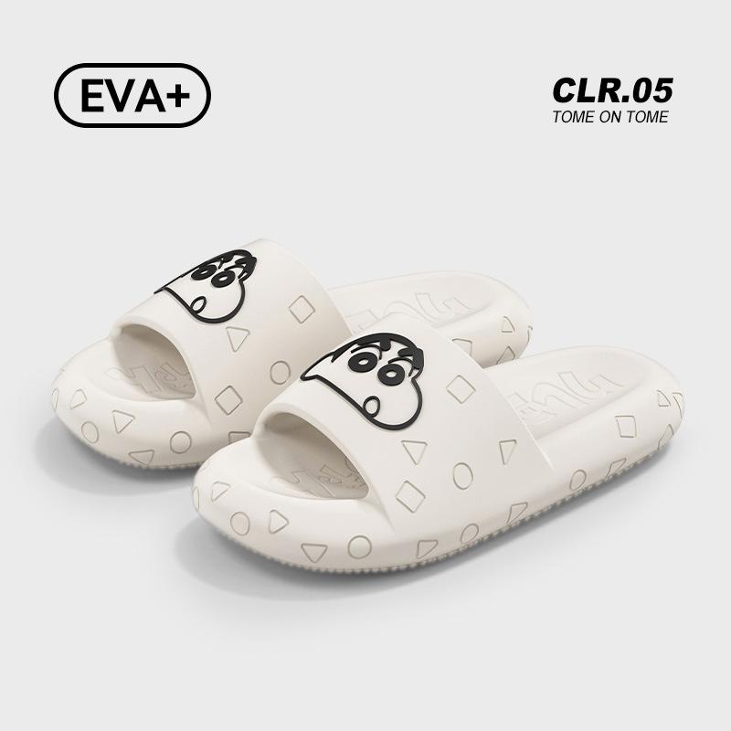 Crayon small new cool slippers women's indoor bathroom bathing home silent slippers outside wearing cartoon non-slip slippers