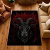 Satanic Black Goat Ritual Rectangular Rug Soundproof Noisereducing Carpet For Living Room Hallway Balcony Home Party Decor Halloween Gift