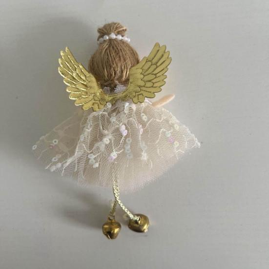 Durable Reusable Christmas Props Angel Ornaments, Cute Plush Doll Pendant with Nordic Style Holiday Decor Bell for Tree, Home Party Tree Ornaments