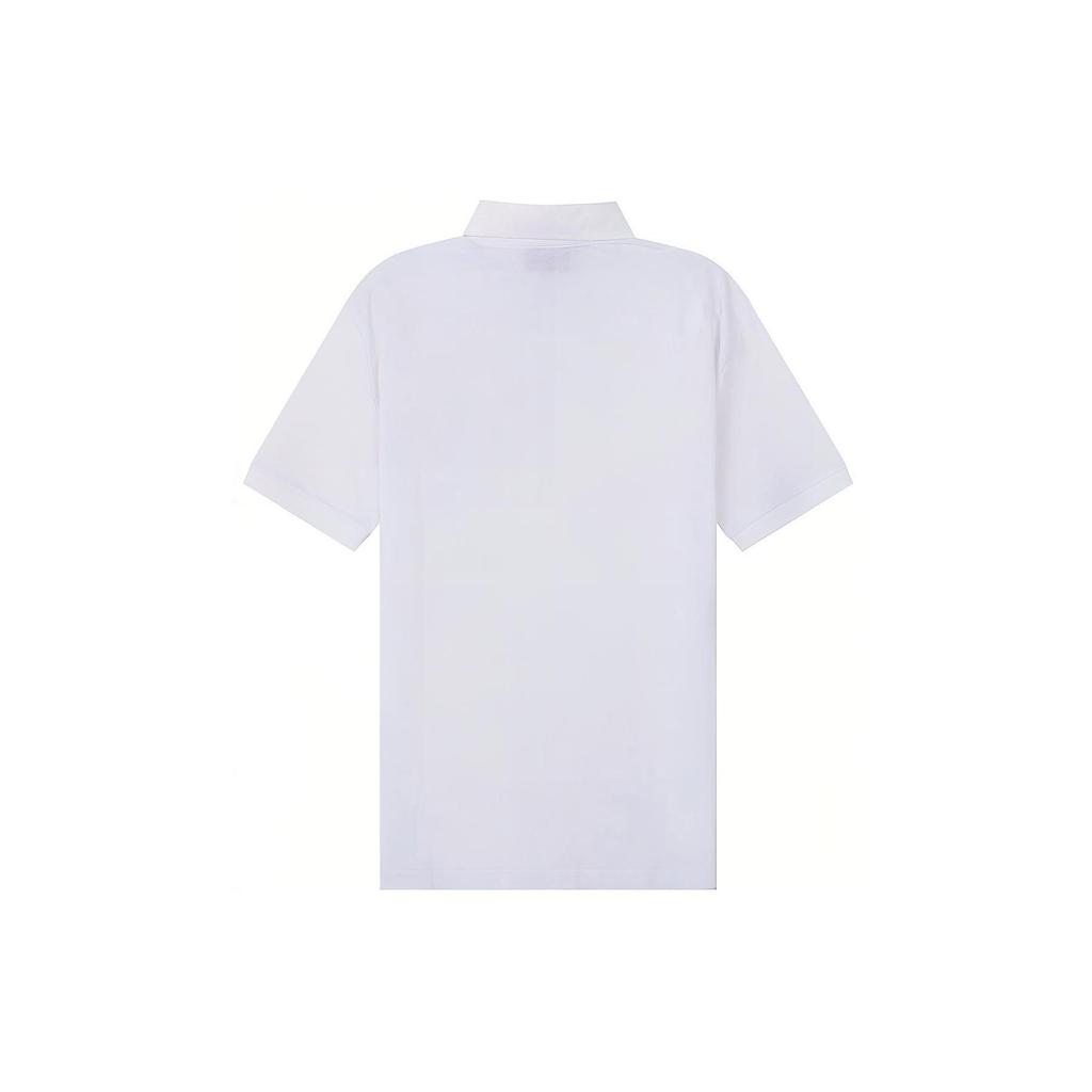 Emporio Armani FW22 Solid Color Logo Cotton Short Sleeve Polo Shirt Men tops White 6L1FB9-1JTKZ-0100