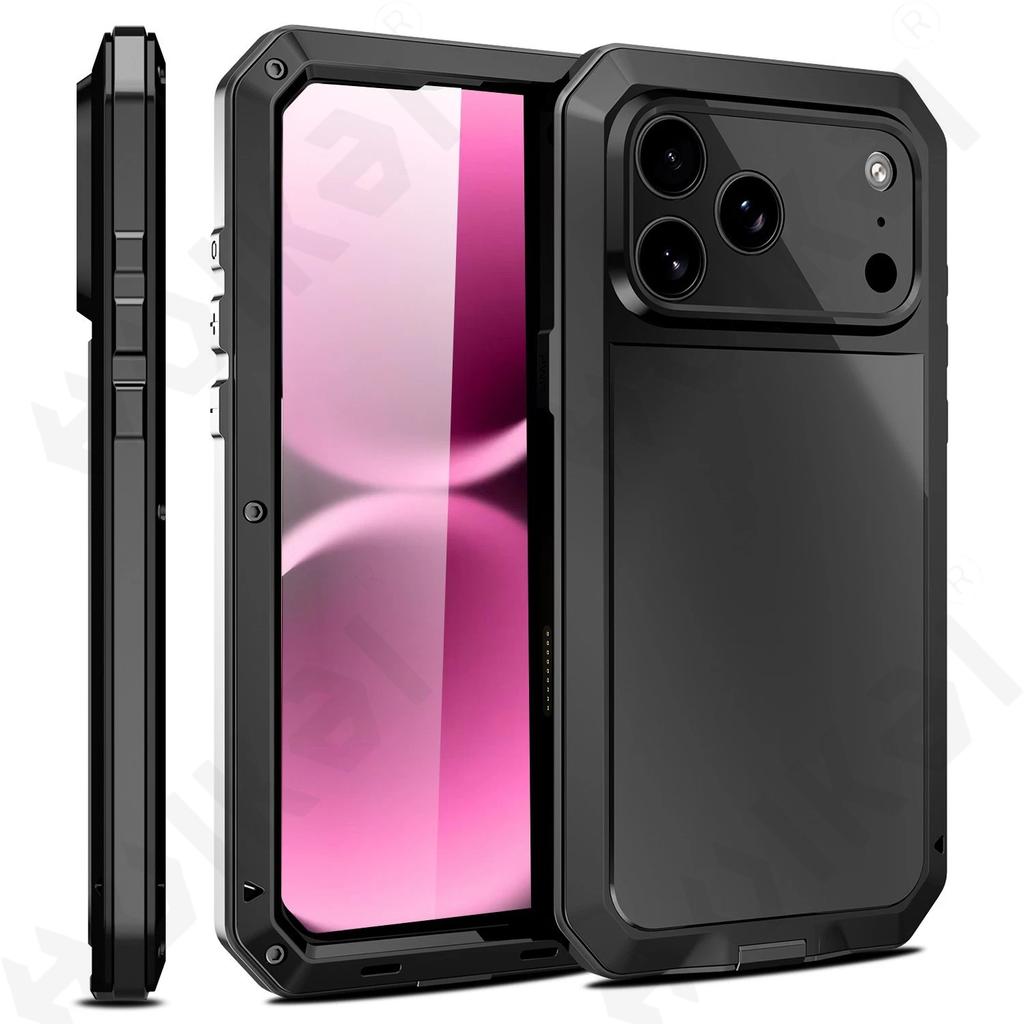 Suitable Case for IPhone 18 Pro Max 4G 5G 2026 with Metal Heavy Duty 360 Full Body Shockproof Armour Protective Cover