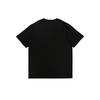 European sizes Women's Black & Pink Rose & Print T-Shirt - Loose Fit Short Sleeve Round Neck Casual Top, Breathable Summer Blouse