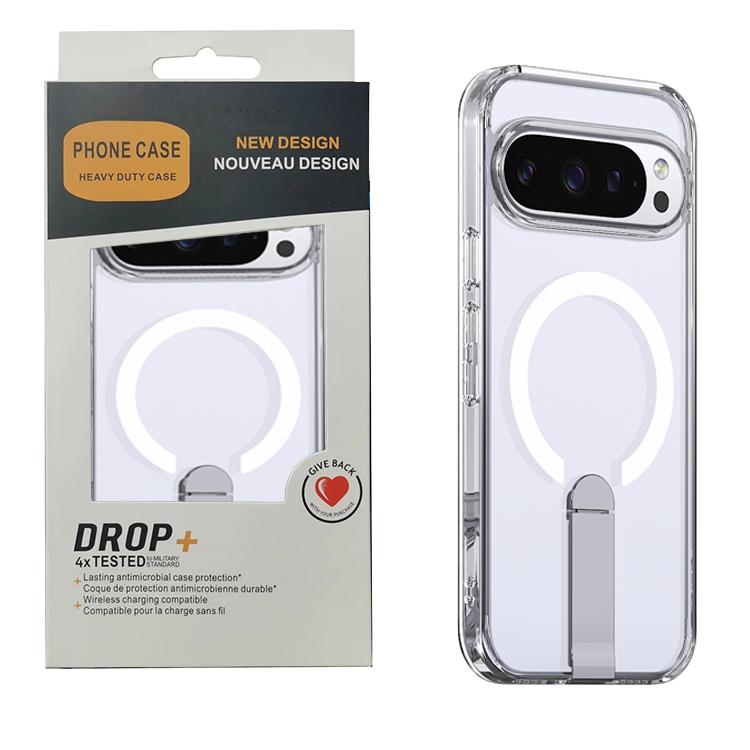Matte Translucent TPU+PC Wireless Charge Armor Phone Case For Google Pixel 10 9 Pro XL 9A Alloy Bracket/Camera Len Protect Cover