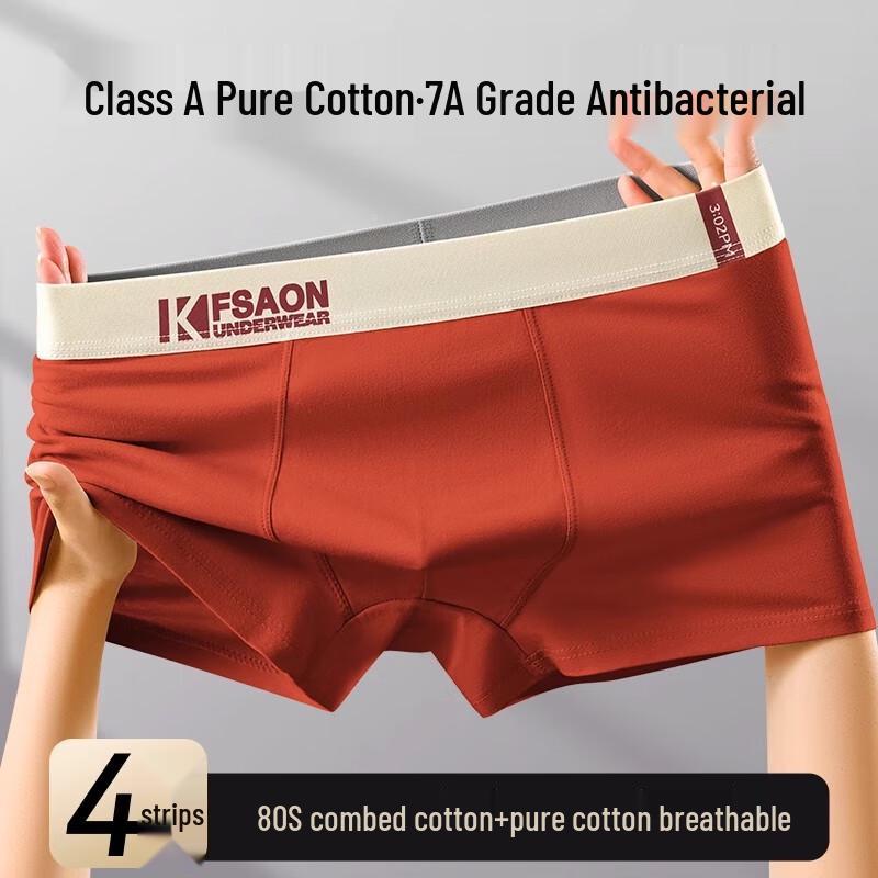 

Yuzhaolin Men s 4-Pack Thin Pure Cotton Boxer Briefs 2XL