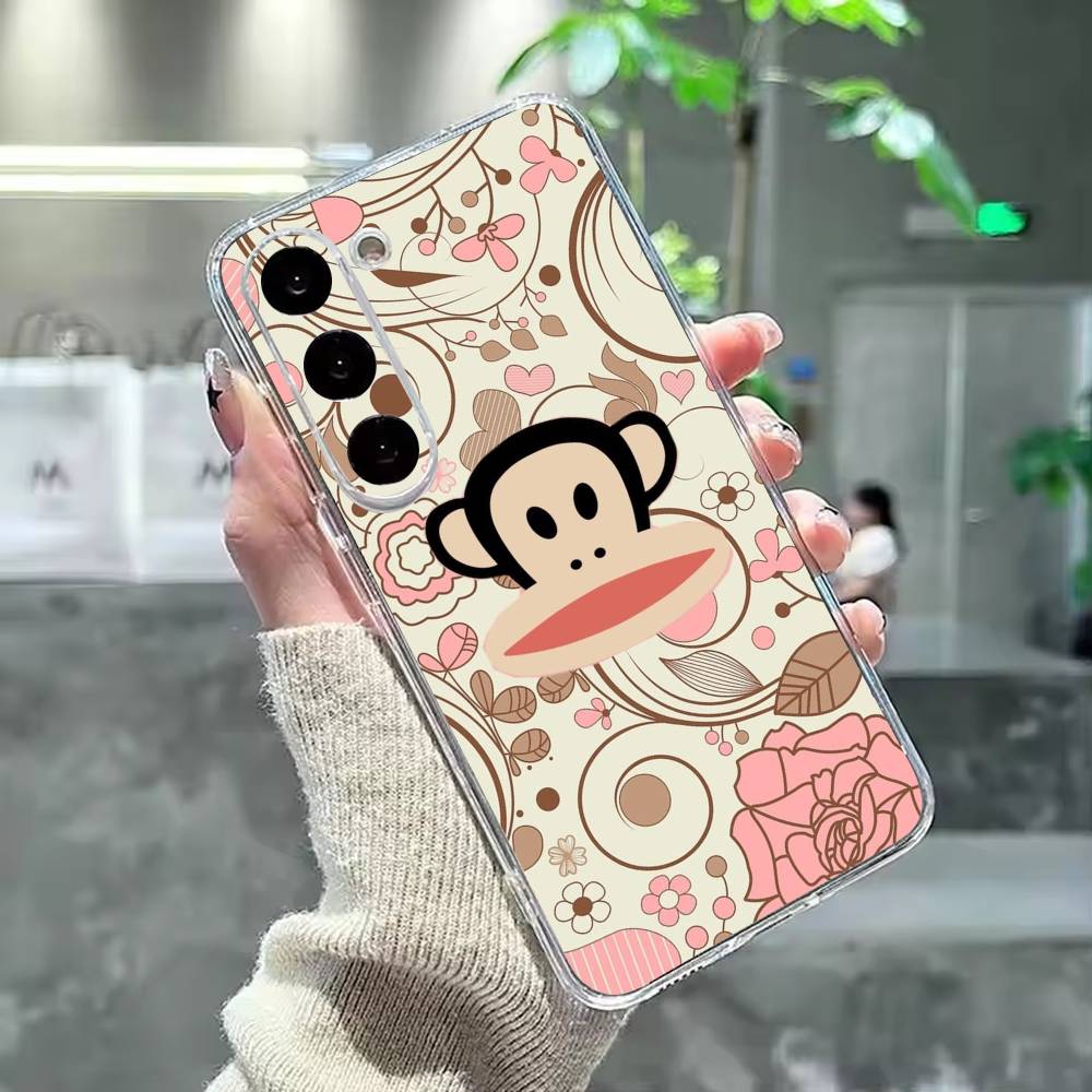Cute Fun American Brand P-Paul Frank Phone Case For Samsung Galaxy A91,80,73,72 ,71,53,52,32 ,31,22,21s,20,Transparent Case