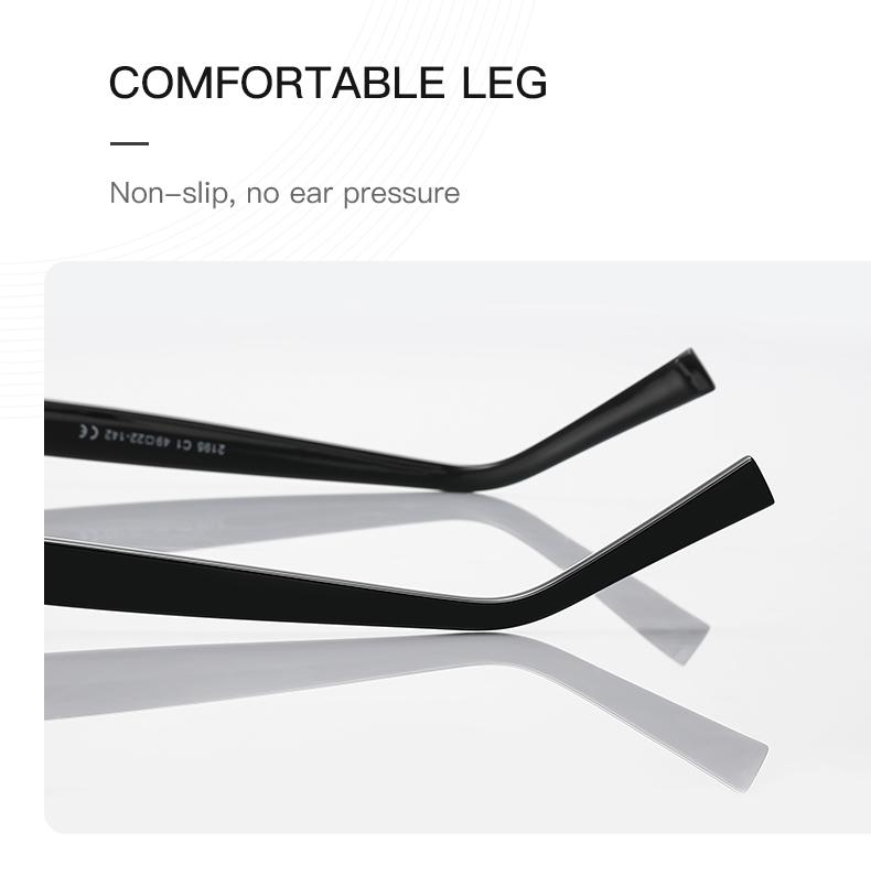 GENEVIEVE Simple Geometric Square Box Photochromic Anti-blue Light Glasses Polarized Sunglasses Can Be Customized Prescription