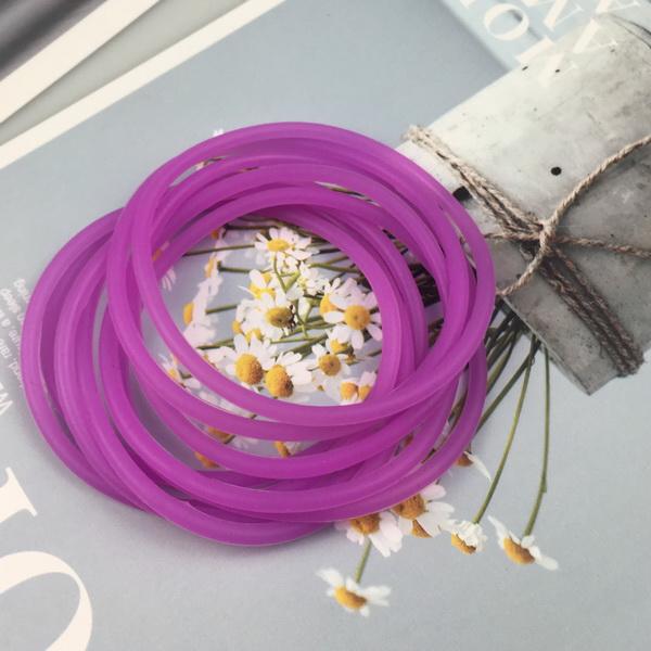 10pcs Women's Fashion Candy Color Rubber Hair Bands Elastic Hair Ties Silicone Hairband Scrunchies Bracelet Girls Accessories