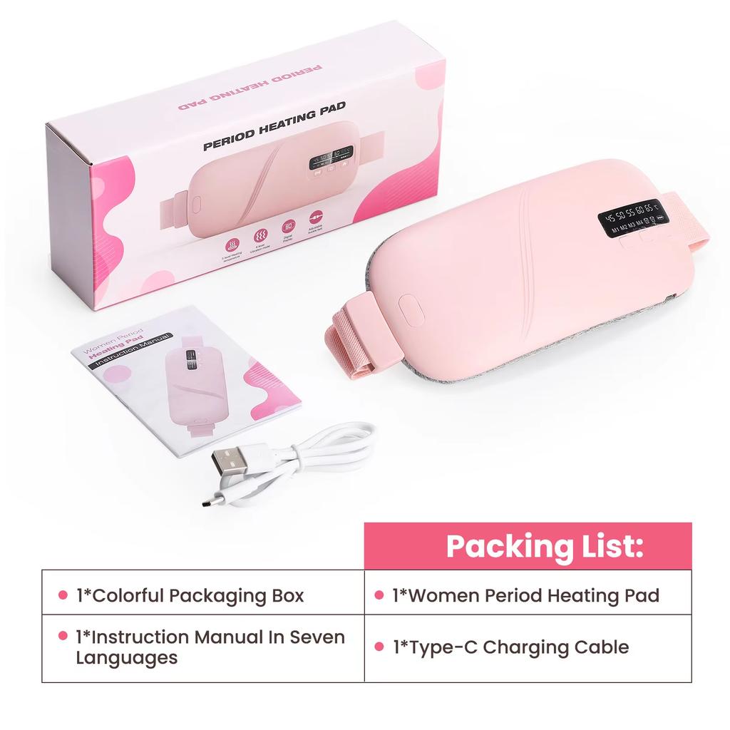 Menstrual Thermal belt Menstrual Heating Pad Electrically Heat Pads for Period Relief Discomfort Periods Massager Heater