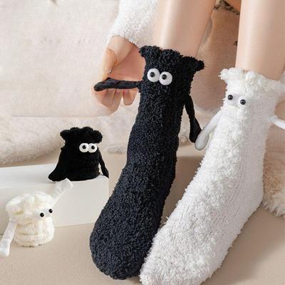 Damen Herbst und Winter Korallenvlies Niedlich Monatskind Atmungsaktiv Verdickt Warm Bodenröhre Hand Socken