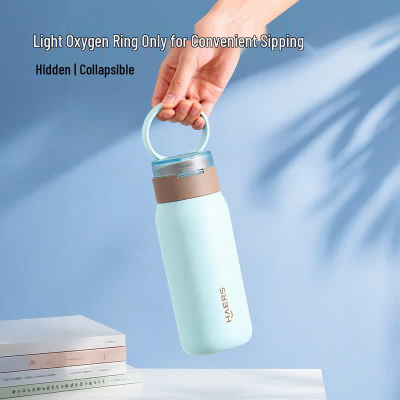 HAERS Dual-Drink 500ml Stainless Steel Insulated Bottle