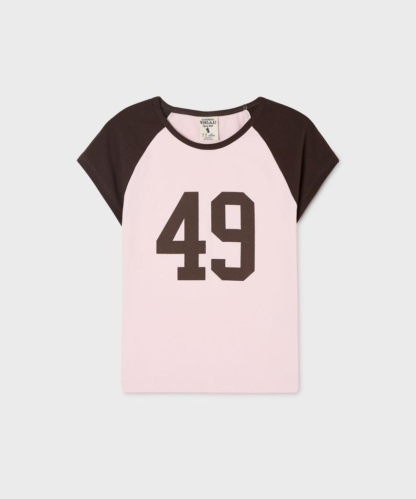 WHO.A.U Lettering Raglan T-Shirt / Whrag2591F
