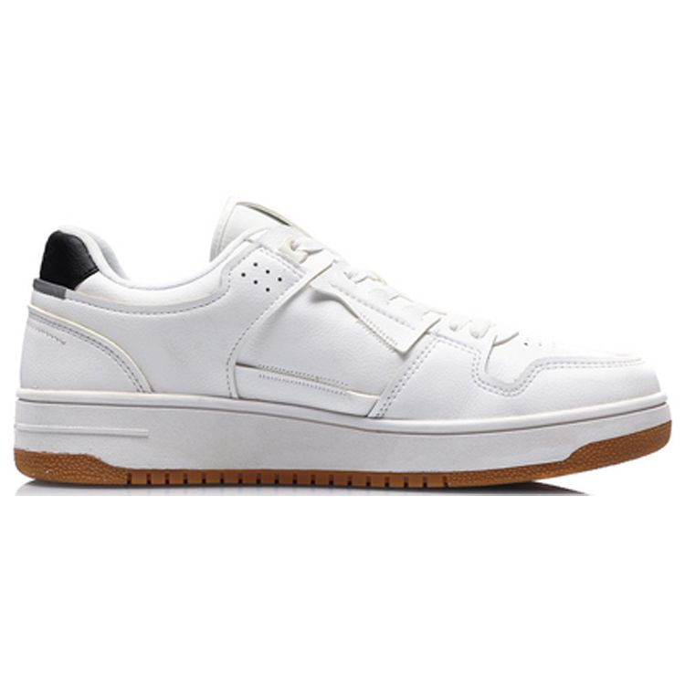 Li Ning Tianji Non-Slip Shock Absorbing Wear-Resistant Breathable Low-Top Skate Shoes Men Sneakers White Yellow AGCP299-9