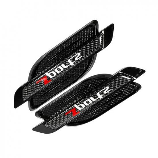 2X Car Side Fender Air Flow Intake Vent Sticker Decor Cover Carbon Fiber Sticker