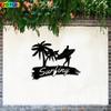 2D Flat Surfing Silhouette Metal Wall Art, Coastal Beach Decor & Gift