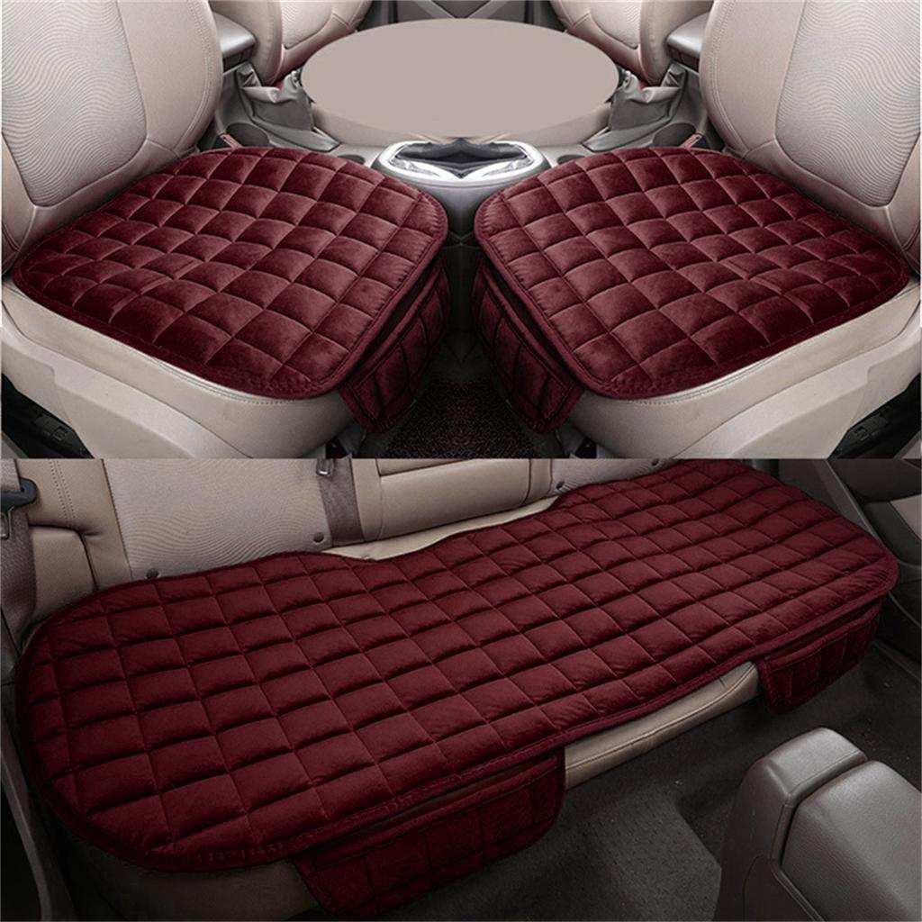 1 Pc Warm Plush Car Seat Cover Cushion Anti-slip Universal Seat Breathable Pad for All Vehicles Car Front and Rear Seat
