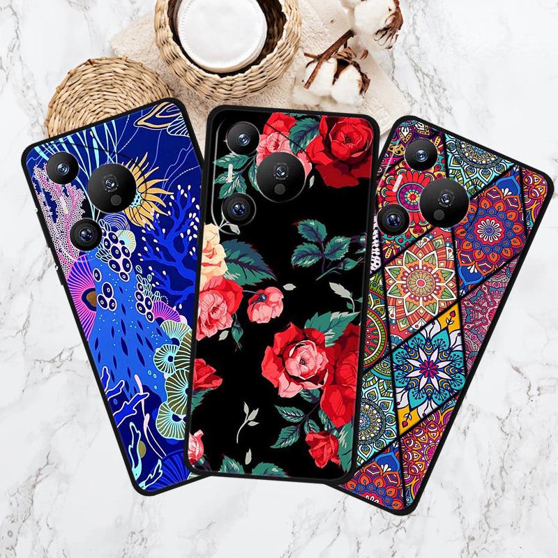 Huawei Pura 70 Pro Embossed Color Painting Phone Case with High-Grade Texture - 1 Piece.
