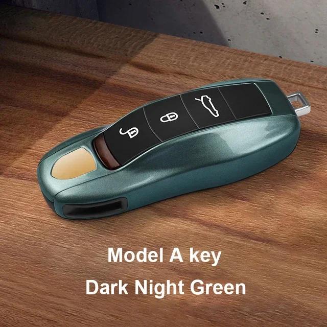 AABKV1 Solid Color ABS Car Key Case Cover Accessories For Porsche Panamera 2017 Cayenne 2018 2019 911 2020 2021 2022 2023 2024 Taycan