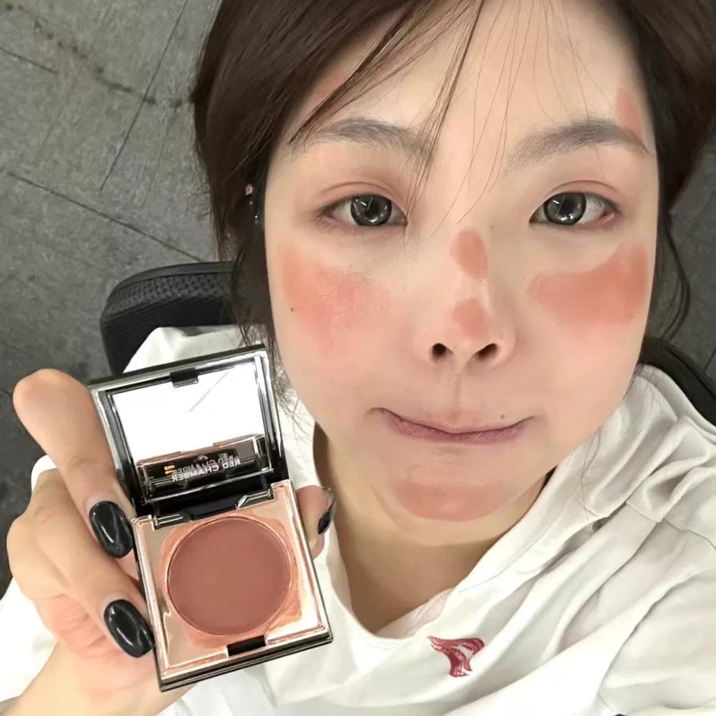 Multi-Purpose Plate! Soft Light Color Four Colors Blusher Plate Color Color Nature Nude Makeup Matte Multi-Purpose Cream Female Repair Rouge