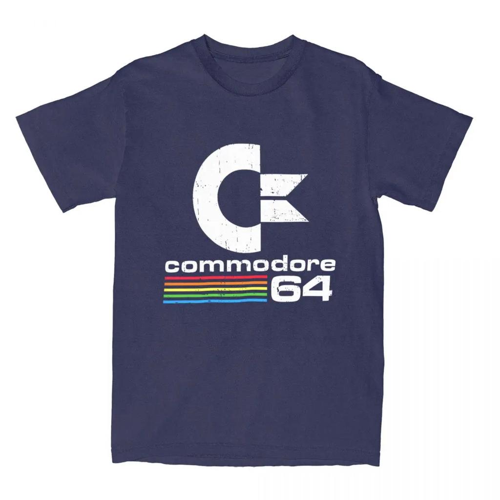 Vintage Commodore 64 Logo Merch T-Shirt for Men Women Retro SID Amiga C64 Novelty Cotton Graphic Printing Tees