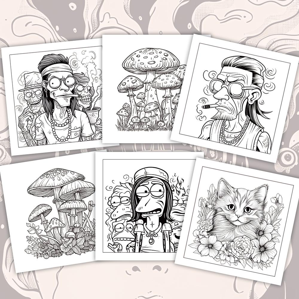 1pc,Teenagers coloring book,30 sheets different patterns 8.3x8.3''100gsm,is a Valentine's Day Easter Holiday Gift