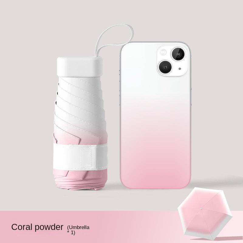 Parasol w kolorze gradientowym, składany, wzmocniony, zagęszczony, słoneczny, winylowy, dla uczennicy, ochrona przed słońcem