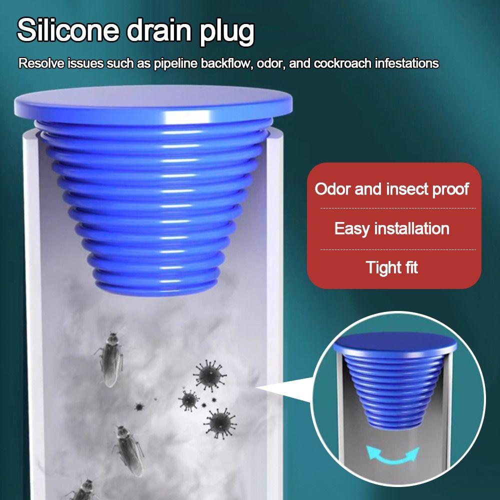 Silicone Sewer Pipe Sealing Ring Conical Shape Anti Odor Floor Drain Stopper Anti-clogging Sewer Seal Water Pipe Plug