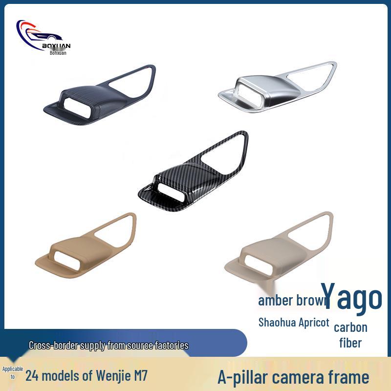

Anti-Scratch Camera Frame Cover for 2024 AITO M7 A-Pillar - Interior Accessory A-pillar Camera Frame - Matte Silver
