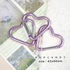 Heart-Shaped Colorful Backpack Keychain with Aluminum Alloy Snap Hook - Outdoor Carabiner Jewelry Pendant