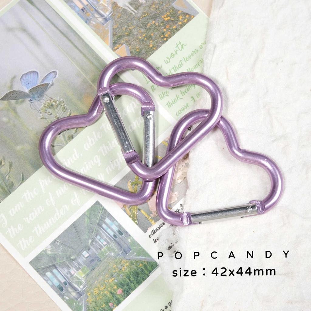 Heart-Shaped Colorful Backpack Keychain with Aluminum Alloy Snap Hook - Outdoor Carabiner Jewelry Pendant