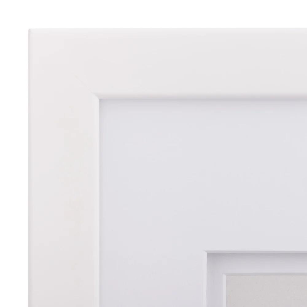 8x10 White Frame Double Mat Wall Tabletop Display Airfloat 5x7 Photos Durable Wood Versatile Mounting Options Easy Open Tabs