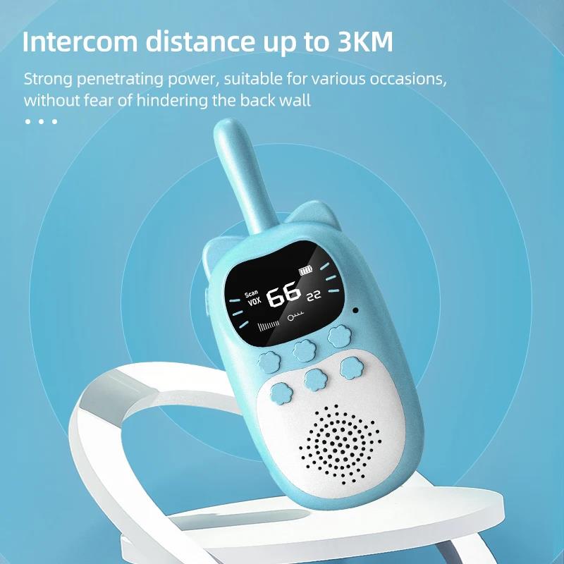 New Walkie Talkie 2pcs Kids Long Distance Electronic Toys Children Baby Radio Phone for Boys Girls Christmas Birthday Gift