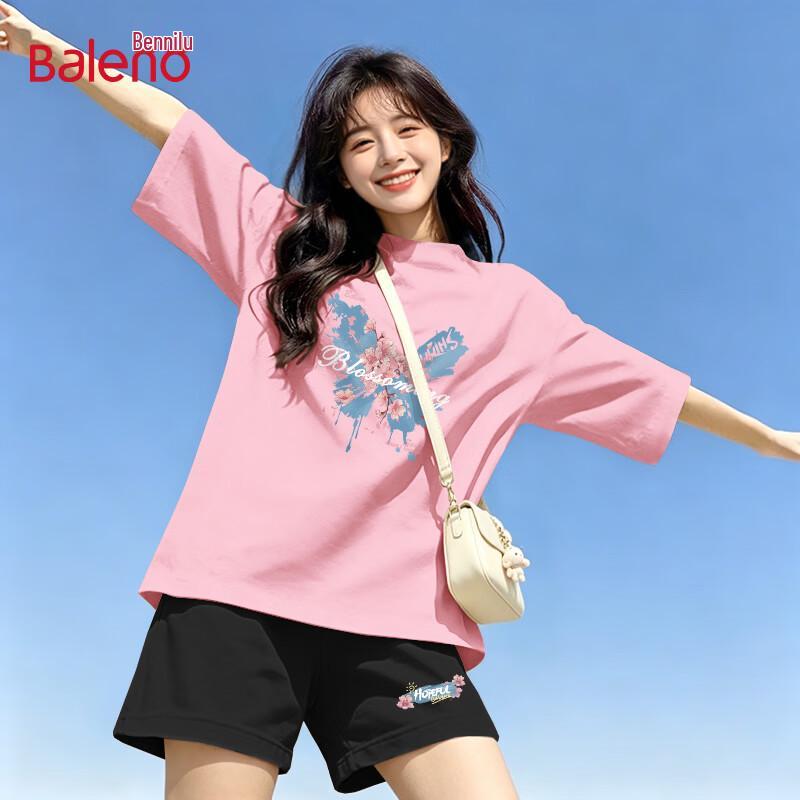

Baleno Women s Korean Style Summer T-Shirt & Shorts Set L