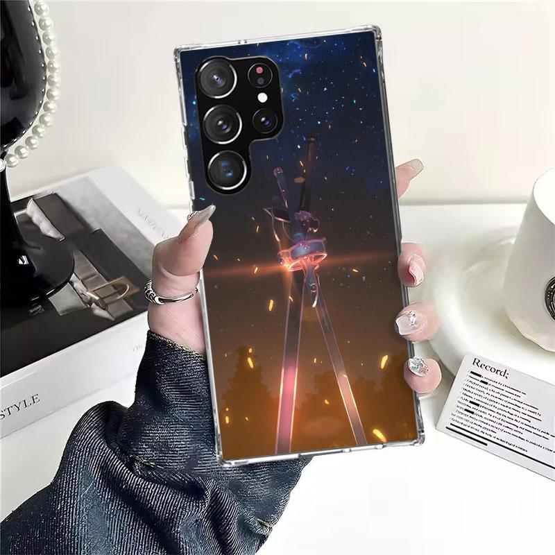 Anime Sword Art Online SAO Soft Phone Case For Samsung Galaxy S22 S23 S24 S25 Edge S26 Ultra S20 FE S21 Plus + Fundas Coque Gala