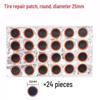Mountain Bike Tire Repair Kit: 48 Square & Round Patches (25mm) for Cycling & Car Repairs