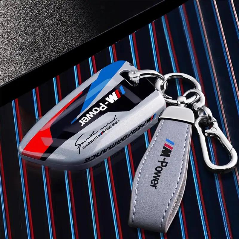 ABS Car Remote Key Case Cover Shell Fob For BMW X1 X3 X4 X5 X6 F15 F16 G30 3 5 7 Series G11 F48 Accessories Keychain