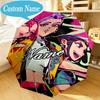 Custom Name Umbrella Neon Dreamscape K-Pop Umbrella 8-Frame for Travel, Camping, Casual Lightweight Portable, Essential for Family Gifts