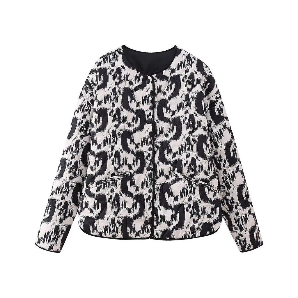 Manteaux à Manches Longues et Col Rond pour Femmes, Boutonnés, Décontractés, Léopard, Vestes Oversize, Mode Automne Hiver, Vêtements d'Extérieur