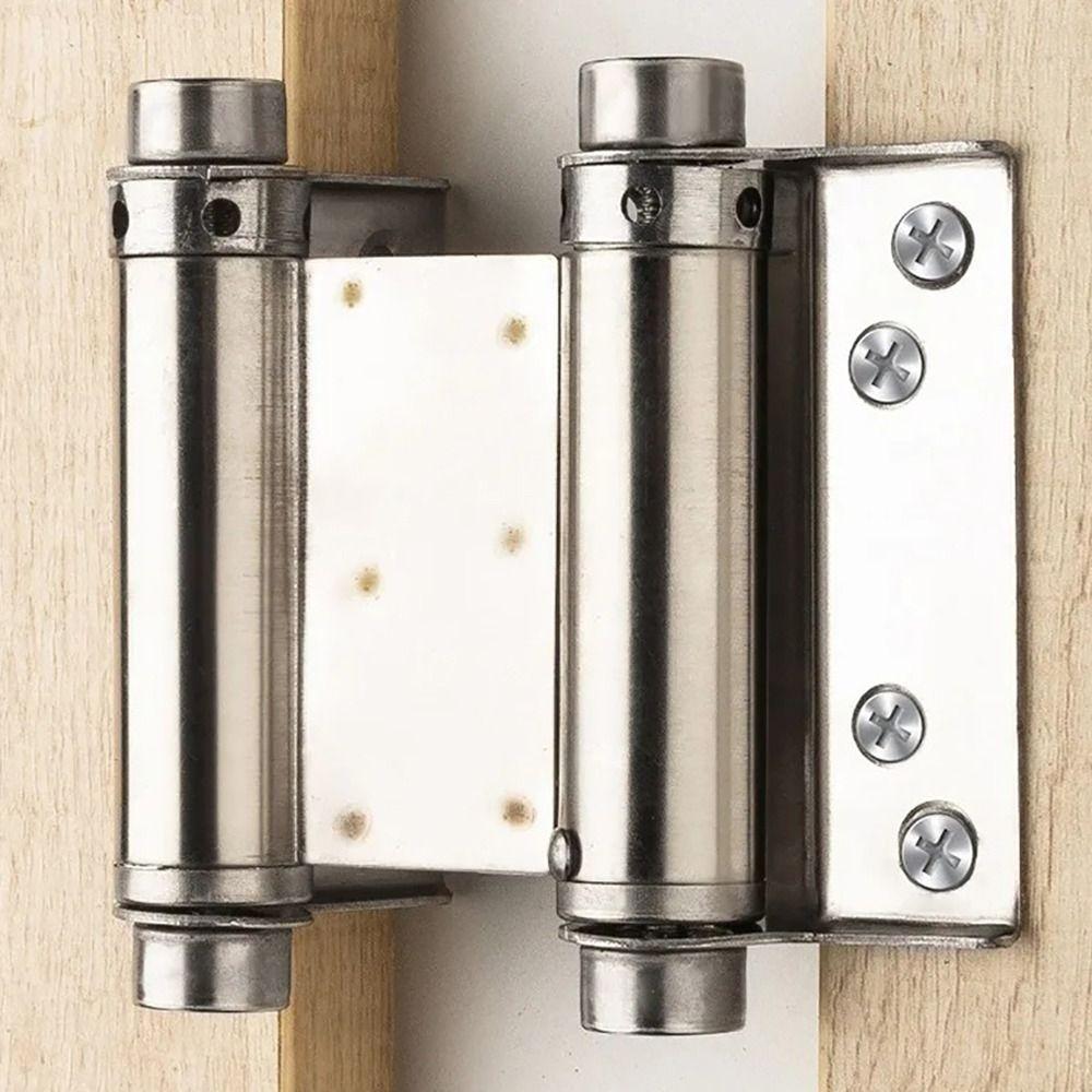 1Pcs Double Opening Door Hinge With Inner And Outer Free Spring Hinge  Hardware Accessory